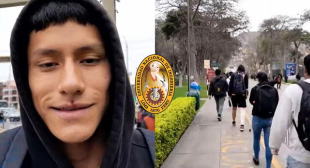 Estudiante de la UNI no se pierde el primer día de clases y asiste en muletas.