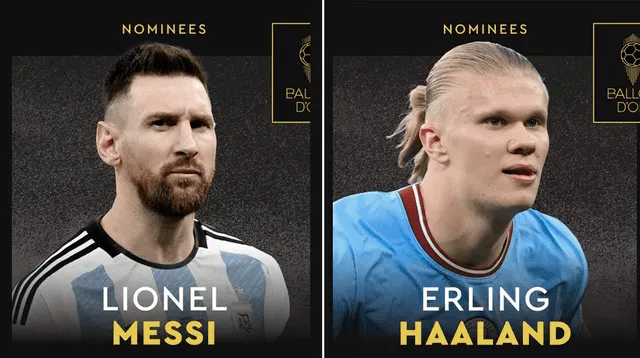 Lionel Messi y Erling Haaland encabezan la lista para disputarse el Balón de Oro 2023