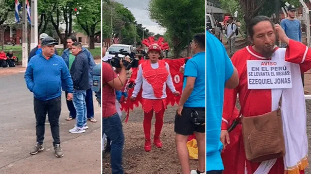 Paraguayo lanza peculiar mirada a grupo de hinchas peruanos en Ciudad del Este y es viral.