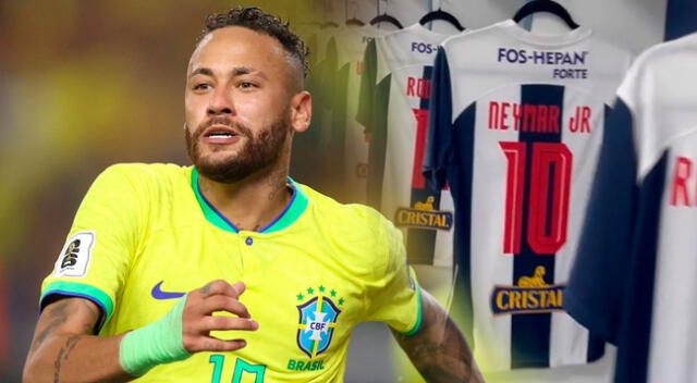 Neymar recibió la camiseta de Alianza Lima con su nombre y número.
