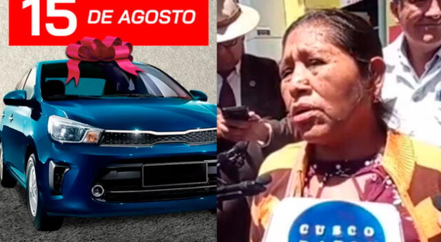 Señora que ganó auto en sorteo indicó que luchará por su premio.