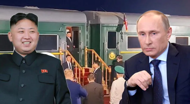 Imagen del preciso momento en que Kim Jong-un llega a Rusia.