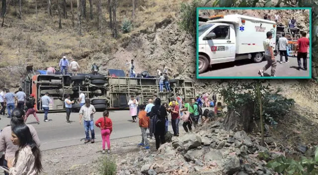 Bus interprovincial se despista en Sallalli, Vinchos, ubicado en Huancayo.