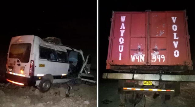 El fatal accidente de tránsito en Arequipa provocó la muerte de 10 pasajeros de una minivan de la empresa Caminos de Inca.