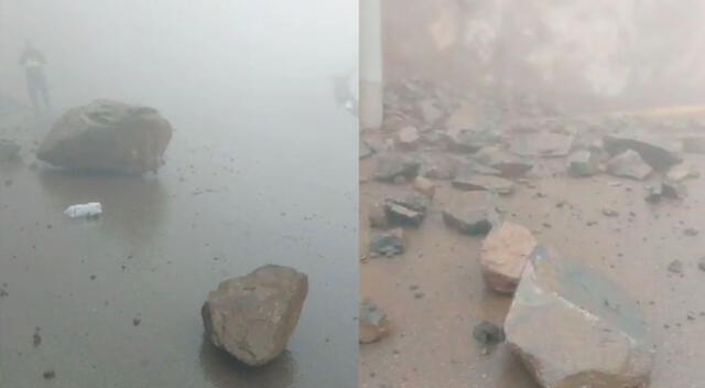 Intensa lluvia genera derrumbes en la vía Pasamayito