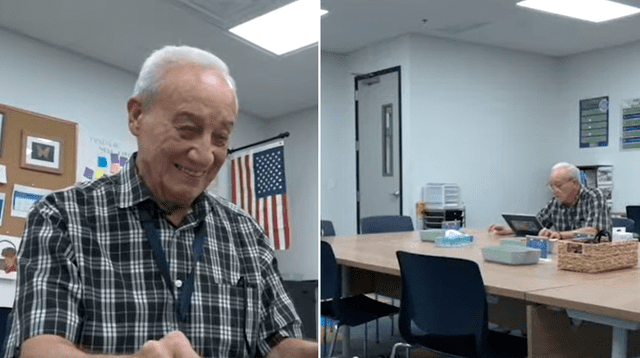 Un anciano de 79 años se volvió viral al volver al colegio para obtener la secundaria.