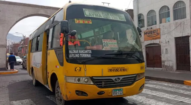 Hecho ocurrió en el bus y a dos cuadras de la comisaría de Cayma de Arequipa.