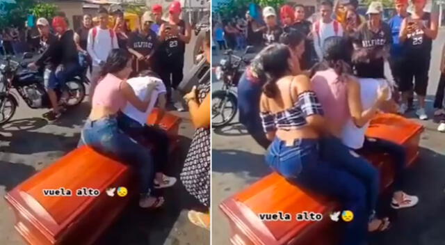 Unas jóvenes se despidieron de una amiga fallecida 'perreando' en su ataúd y generó polémica en TikTok.
