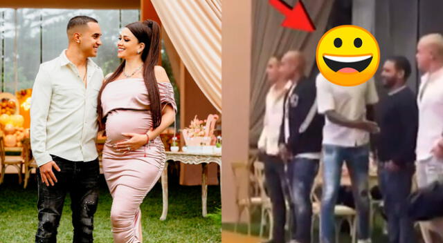 Magaly TV La Firme reveló que solo vieron a un futbolista "merodeando" en el baby shower de Melissa Klug y Jesús Barco.