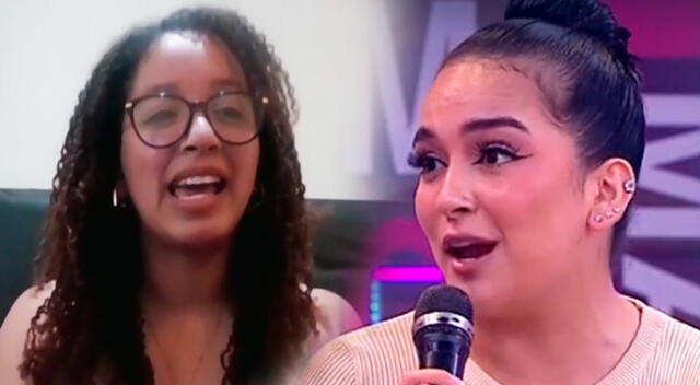 Daniela Darcourt se sorprende al ver a su amiga de la infancia.