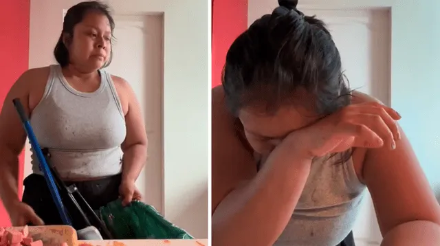 Una ama de casa se grabó preparando el almuerzo, pero la frustración se apoderó de ella y video es viral en TikTok.