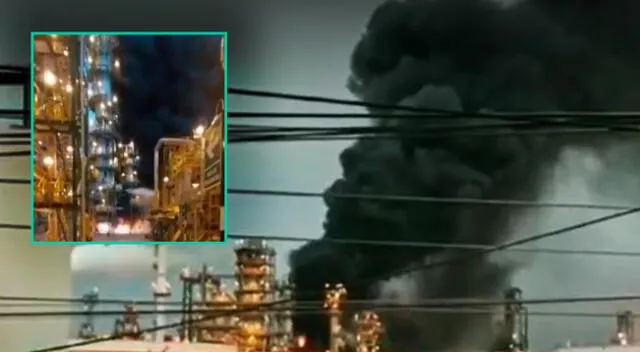 Incendio en nueva refinería de Talara, que fue recientemente inaugurada.