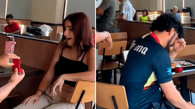 Un joven le propuso matrimonio a su novia en un Burger King y fue rechazado.