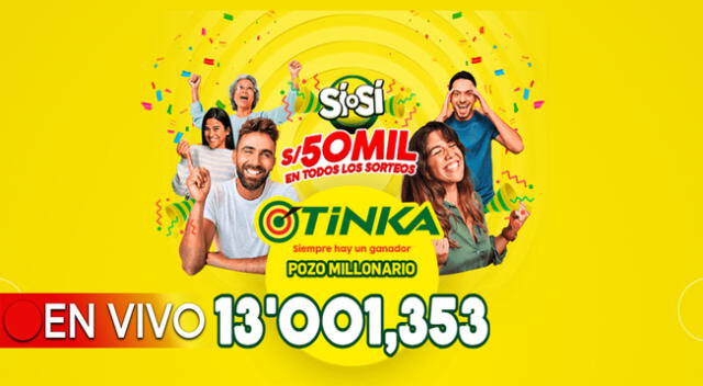 Conoce el nuevo monto del pozo millonario que sorteará La Tinka.