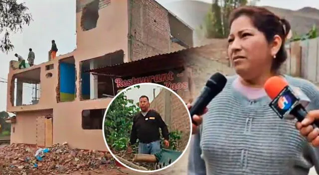 Yumiko Ramirez Fabián decidió demoler la casa de 3 pisos donde vivía con sus hijos tras ser desalojada por el Poder Judicial.
