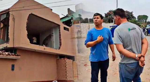 Ricardo Vega Narciso, presunto mal padre, fue enfrentado por su propio hijo tras intentar impedir la demolición.