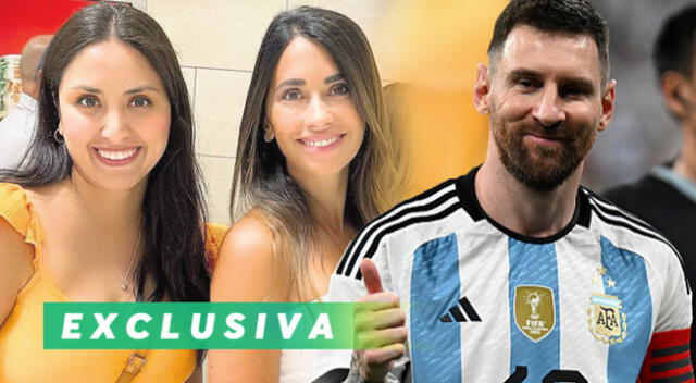 Nicole Pillman encantada con Antonella Roccuzzo, esposa de Lionel Messi.