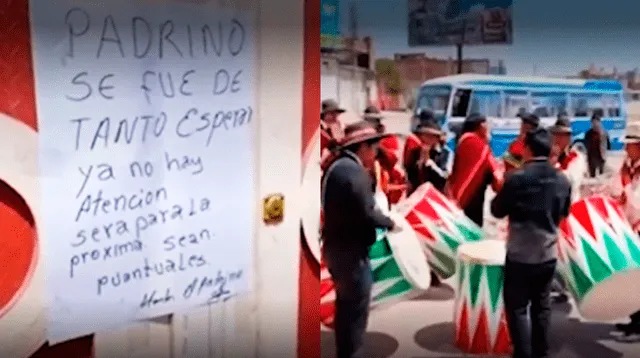 Padrinos dejan contundente mensaje contra la impuntualidad en Juliaca.