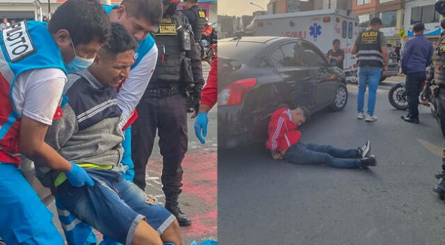 Ambos delincuentes fueron capturados por agentes de Águilas Negras de la PNP.