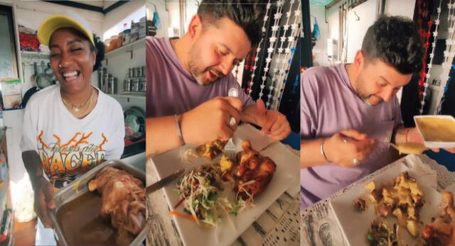 Chileno encantado al comer pollada que hizo su esposa peruana por primera vez: "Es un manjar"