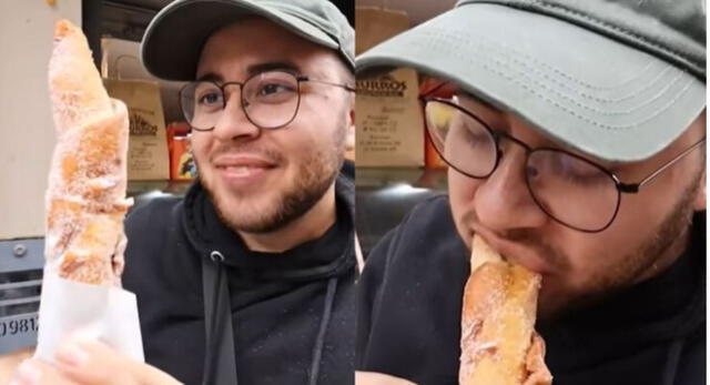 Mexicano come churros peruanos por primera vez y reacciona: "Me gustó más que los nuestros"