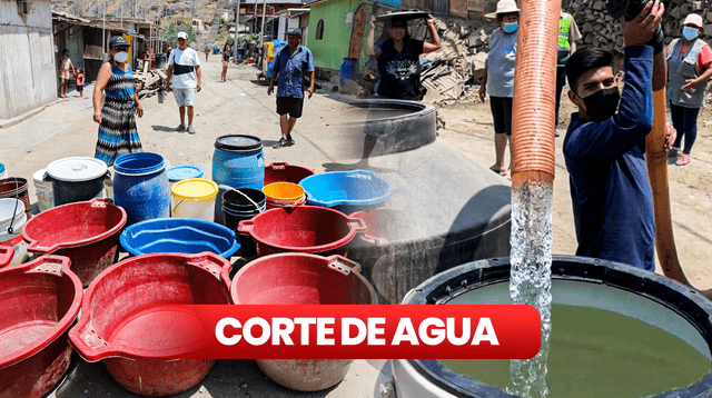 Corte de agua hoy lunes 2 de octubre en varios distritos de Lima y Callao.