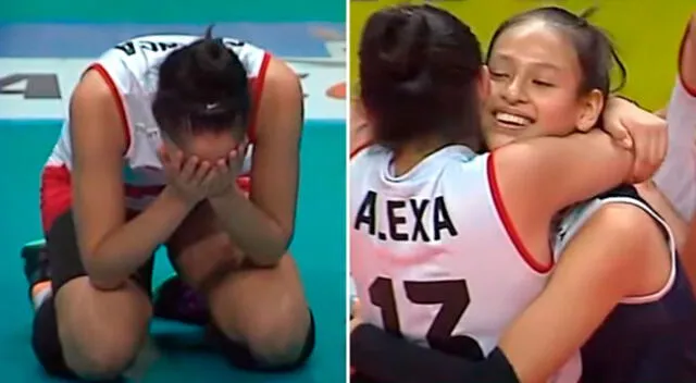 Lágrimas de emoción fueron las que derramaron las jugadoras peruanas.