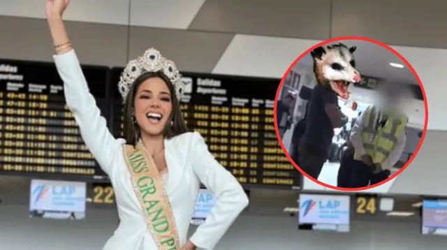 Luciana Fuster se despidió de sus fans en el aeropuerto previo al Miss Grand International.