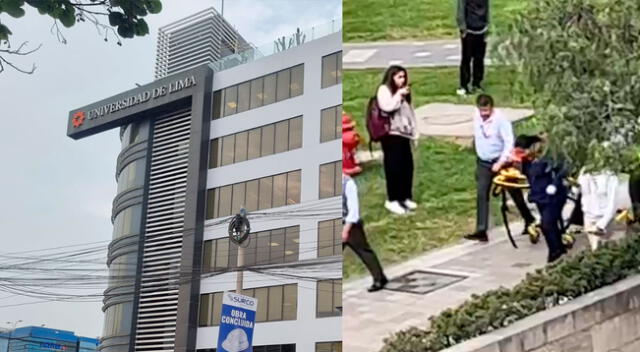 Universidad de Lima tuvo emergencia tras caída de un estudiante del quinto piso.