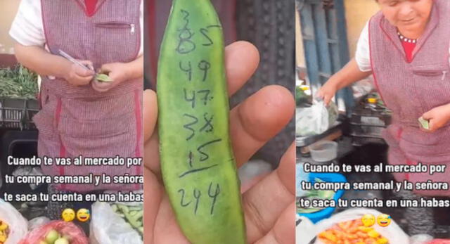 Vendedora peruana sorprende a su 'casera' al sacar la cuenta en un pallar y es viral en TikTok.