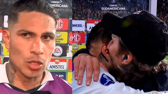 El gesto de Zubeldía con Paolo Guerrero tras clasificar a la final de la Copa Sudamericana.