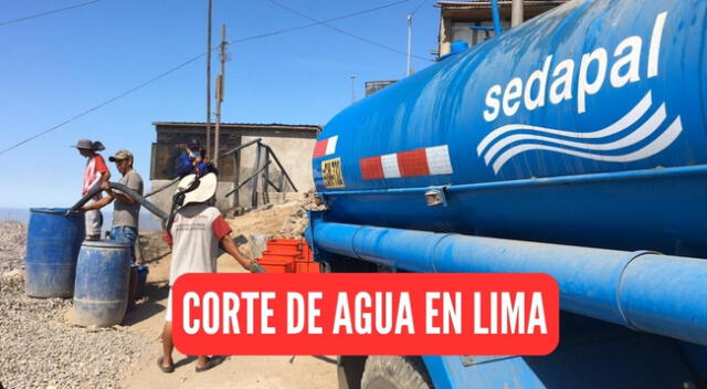 Sedapal estará brindando camiones cisternas y puntos de abastecimientos en los distritos afectados por el corte masivo de agua.