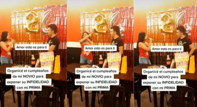 Joven organiza fiesta a su novio para revelar que sabe de su infidelidad y es viral en TikTok.