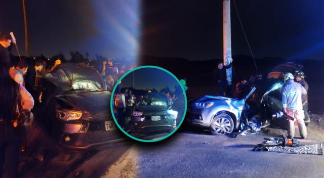 Accidente vehicular en Trujillo deja dos muertos y dos heridos en plena carretera.