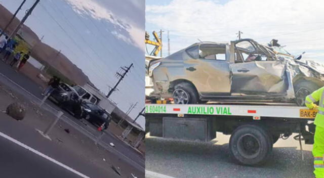 Padre e hijo quedaron heridos tras sufrir accidente en carretera de Huarmey.