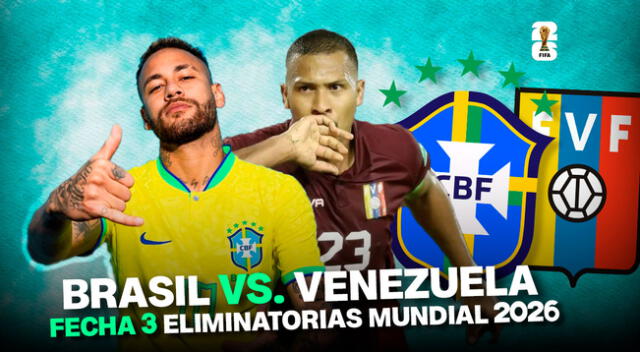 Sigue el partido entre Brasil vs. Venezuela por las Eliminatorias vía El Popular.