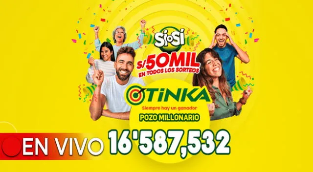 El pozo millonario de la Tinka se sorteará este miércoles 18 de octubre a las 10:50 p.m.