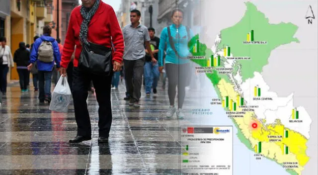 Senamhi pidió a la población estar informada sobre los pronósticos de lluvia.