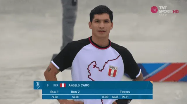 Angelo Caro obtuvo el segundo lugar en Skate en los Juegos Panamericanos Santiago 2023.