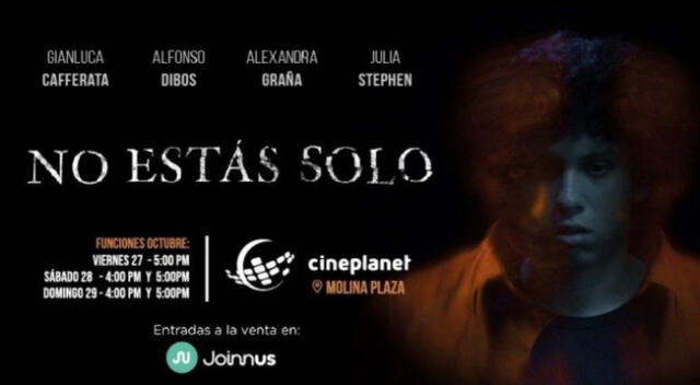 "No estás solo" se estrena este viernes 27  de octubre y además de los actores escolares, cuenta con la participación de actores profesionales con gran trayectoria en cine y televisión como Alexandra Graña, Alfonso Dibós y Anneliese Fiedler.