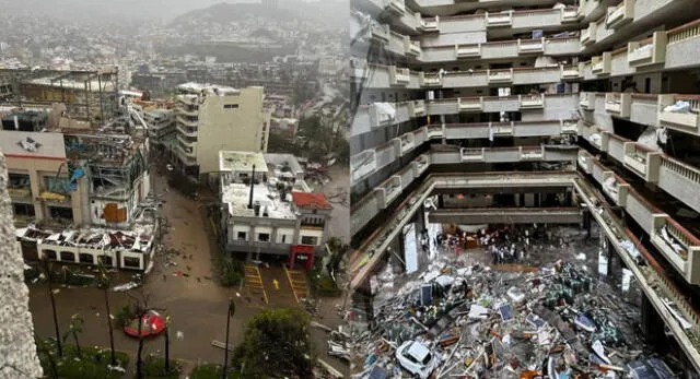 Huracán Otis: la tormenta de categoría 5 devastó la ciudad mexicana de Acapulco.