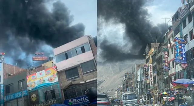 Reportan incendio de gran magnitud en la avenida Tomás Valle.