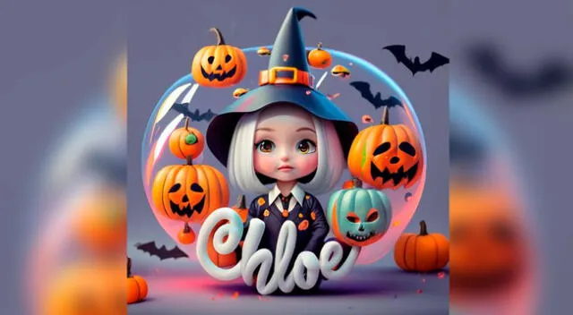 Ideogram, nombres en 3D con diseños de Halloween