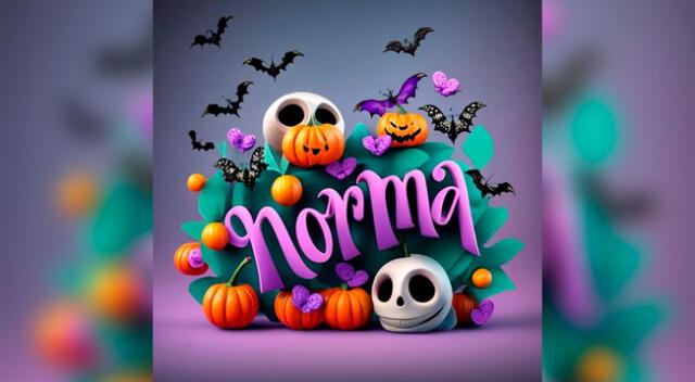 Ideogram, nombres en 3D con diseños de Halloween
