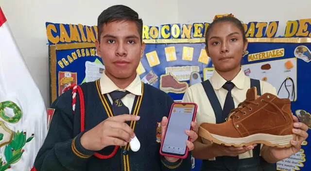 Escolares de Trujillo crean zapatos antisecuestros