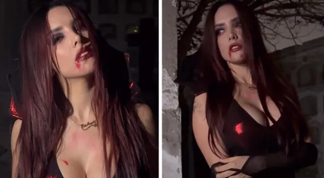 Rosángela Espinoza enamora con sesión de fotos en el Presbítero Maestro por Halloween