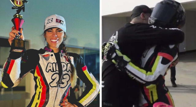 Aída Martínez ganó competencia de motos en medio de cuestionamiento por su estado de salud.