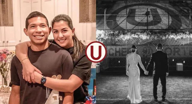 Ana Siucho emocionada felicita a Edison Flores tras campeonar con Universitario de Deportes.
