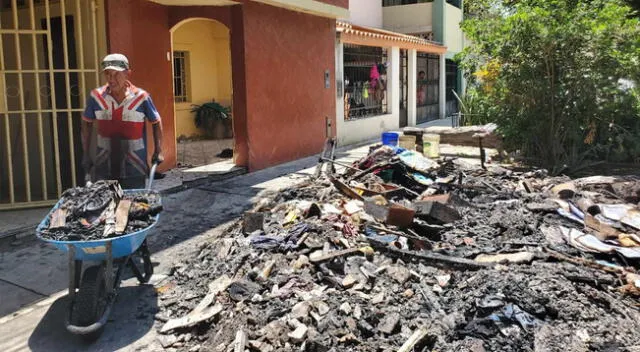La explosión de gas puso en peligro a esta familia y a sus vecinos en Piura.