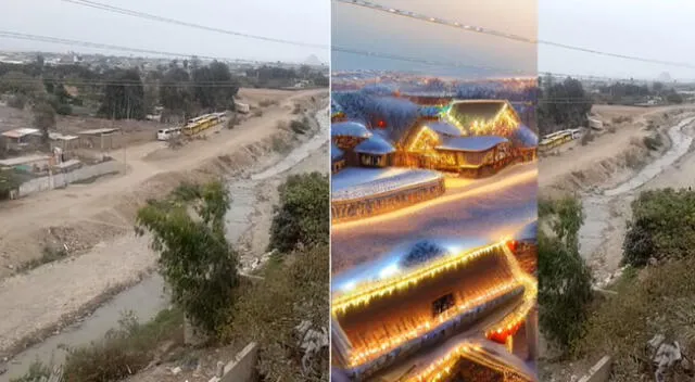 Filtro de Navidad en puente es la sensación de las redes sociales por los detalles que se muestran.